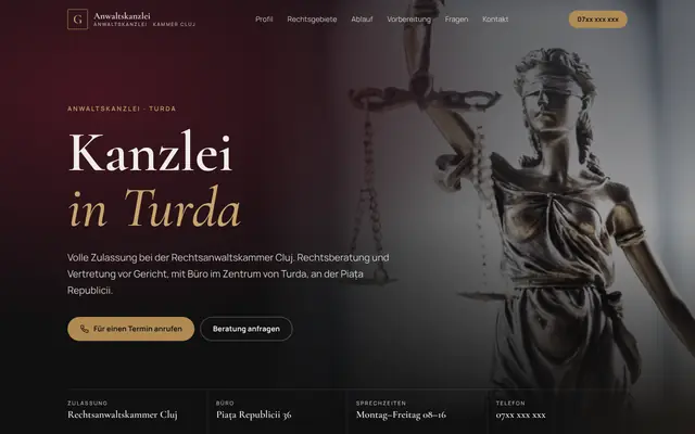 Website von Anwaltskanzlei