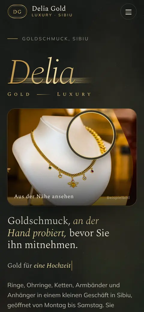 Delia Gold Luxury auf dem Handy