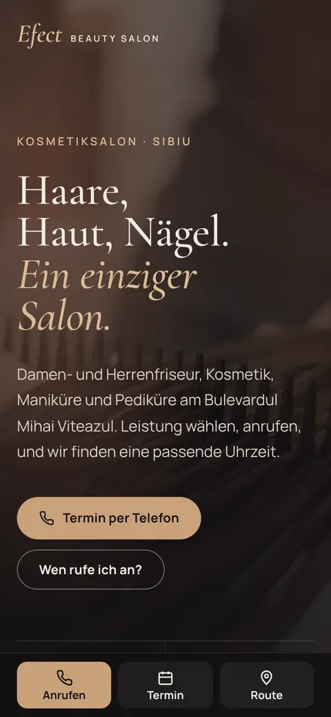 Efect Beauty Salon auf dem Handy