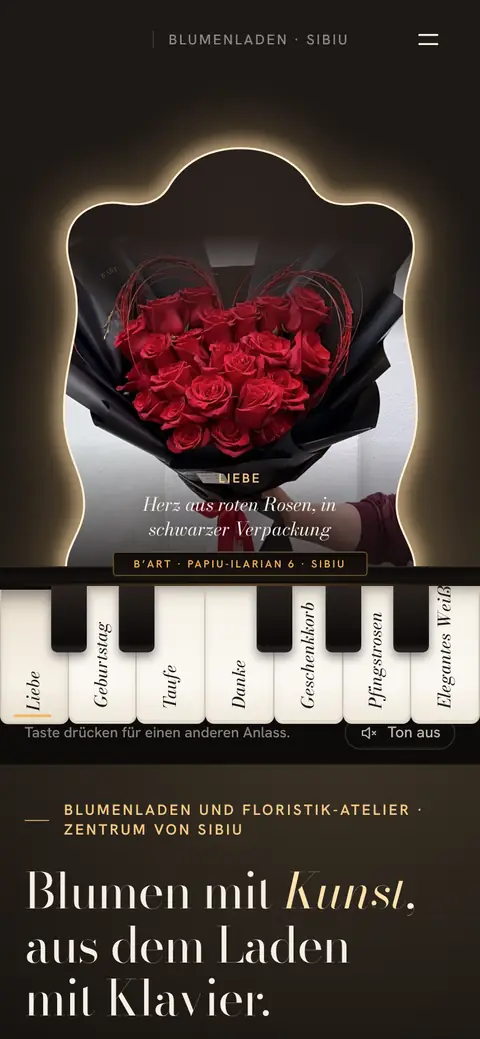 Floraria B’ART auf dem Handy