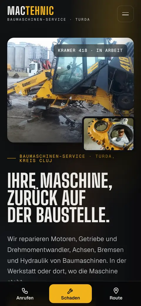 Mactehnic Machinery auf dem Handy