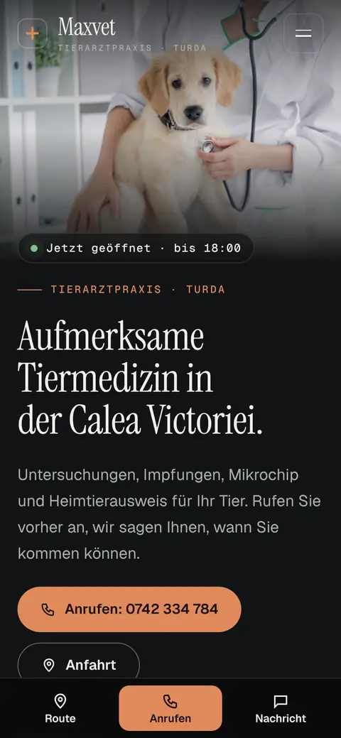 Maxvet auf dem Handy