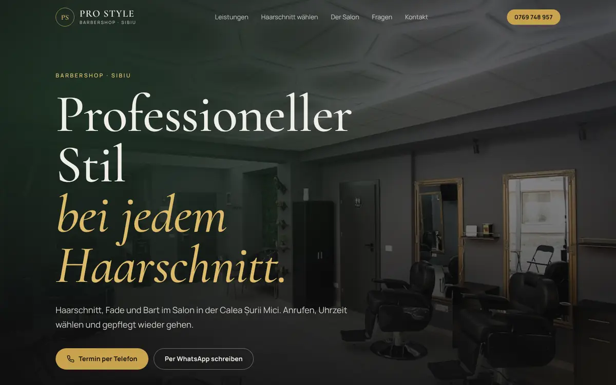 Pro Style Salon am Desktop