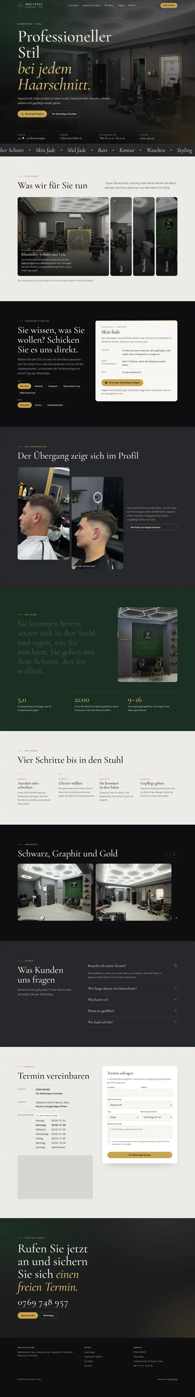Ganze Seite von Pro Style Salon, Desktop