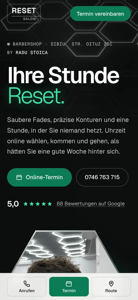Reset Salon by Radu Stoica auf dem Handy