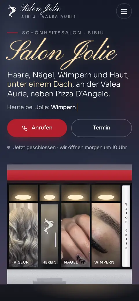 Salon Jolie auf dem Handy