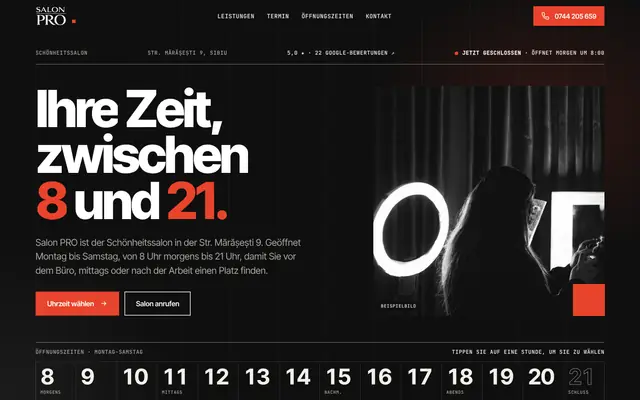 Website von Salon PRO
