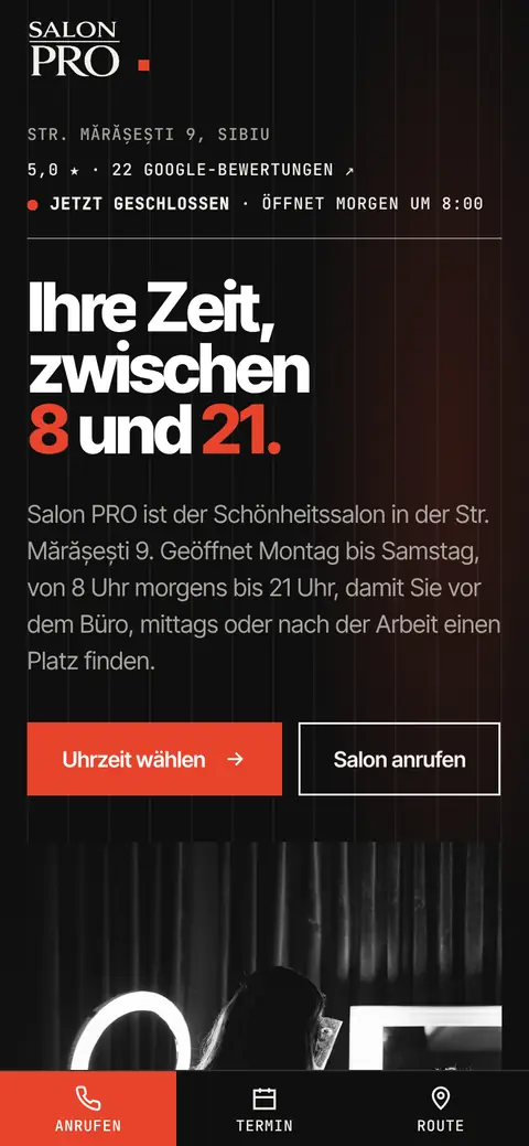 Salon PRO auf dem Handy