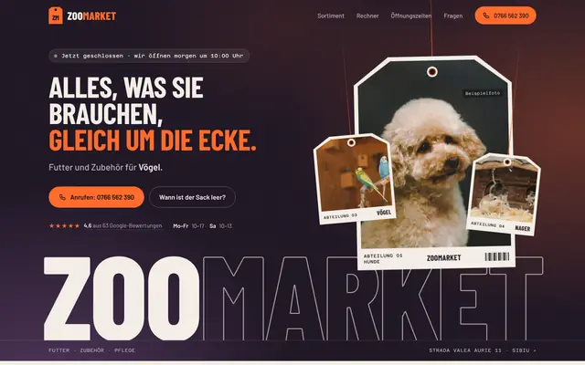 Website von ZooMarket