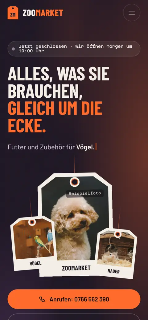 ZooMarket auf dem Handy